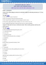 Đề thi giữa kì 2 Tiếng Anh 12 Friends Global - Đề số 7